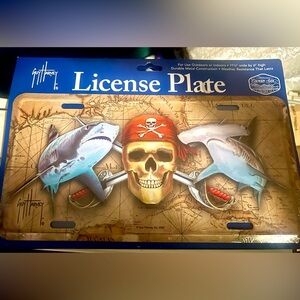 Guy Harvey Skull / Buccaneer License Plate, New